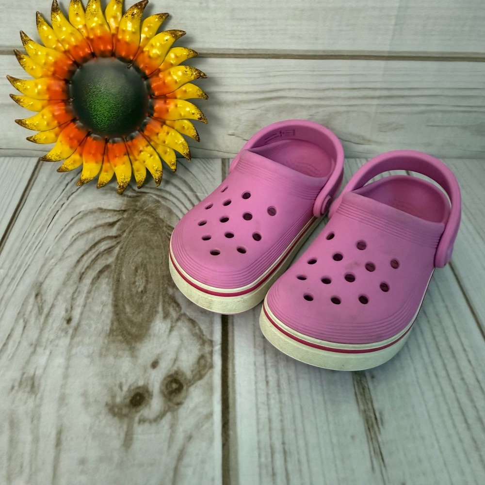 Crocs Kids Clogs Pink Sandals Size C10‎